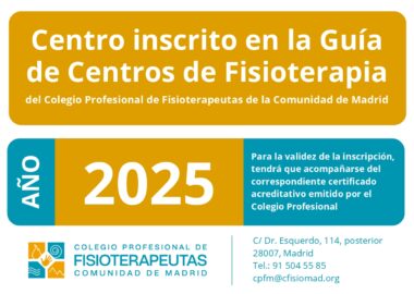 Centro inscrito en la Guía de Centros de Fisioterapia 2025 Centro inscrito en la Guía de Centros de Fisioterapia 2025